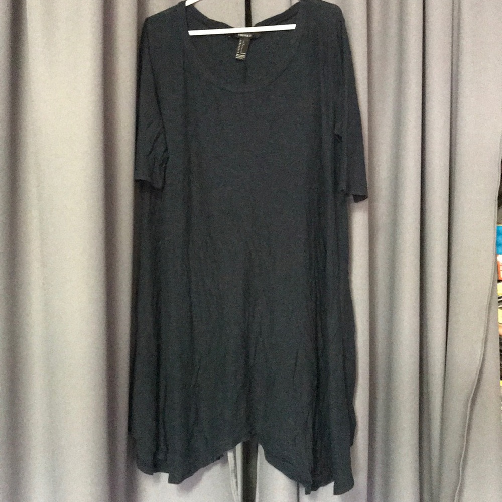 Navy blue quarter sleeve T-shirt dress